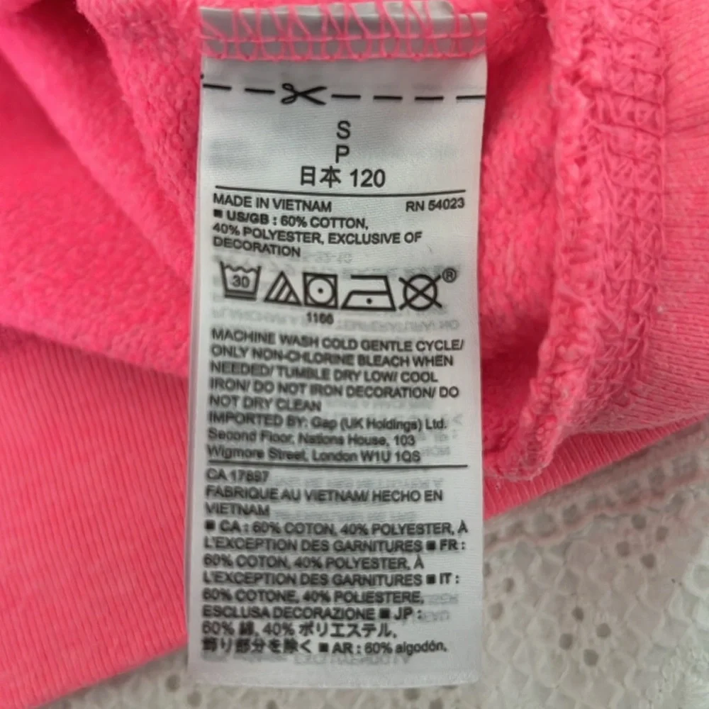 Gap Girls Hooded Sweatshirt and Grey Joggers Size Small Pink